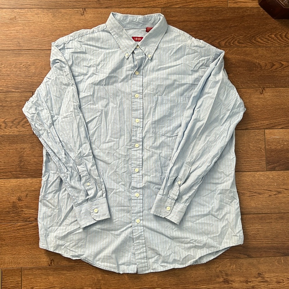 EUC Izod Luxury Sport Long Sleeve Button Down - Men’s 2XLT
